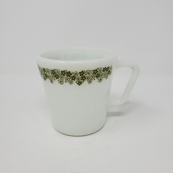 COPY - VTG Pyrex Milk Glass Coffee Mugs Butterfly Gold/Spring Blossom/Snowflake… - Picture 8 of 8
